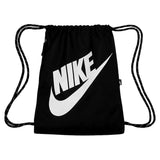 Nike Unisex Heritage Drawstring Bag (13L), Black/Black/White, MISC