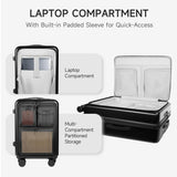 28 Inch Large Checked Luggage with Front Pocket, Expandable Hardshell Suitcase with Spinner Wheels, Hybrid Extra Large Travel Bag for Extended Stays, TSA Lock & USB Charging Ports, 28" Checked Bag