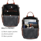 MKP Women Fashion Backpack Purse PU Leather Convertible Medium Ladies Rucksack Travel Shoulder Bags Handbag and Purse 2Pcs