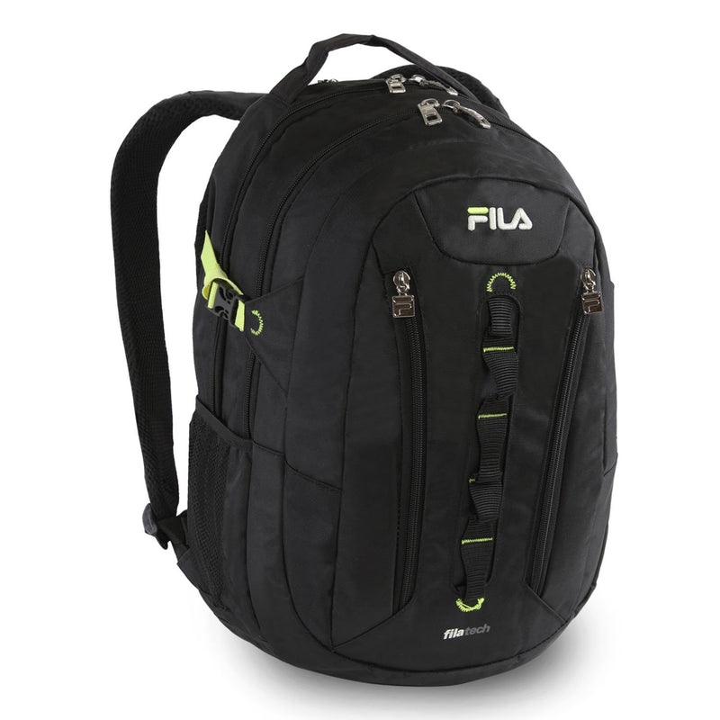 Fila Vertex Tablet and Laptop Backpack, Black/Neon