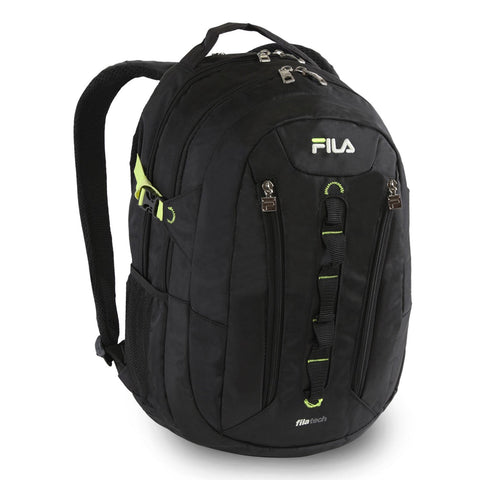 Fila Vertex Tablet and Laptop Backpack, Black/Neon
