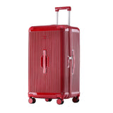 LIGHTGO Ultra-Lightweight PC+ABS Suitcase with TSA Lock & Quiet 360°Wheels, 20/26/30 Inch Expandable Luggage, Smart Organizer with Magical Divider & Waterproof Zone(20inch Brilliant Red)