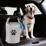 Dog Travel Bag,Travel Dog Food Container With 2pack Collapsible Dogs Travels Bowls,5l Dog Food Trave l Bag,Dogs Food Container,Bpa-Fre,Pet Safe,for Roadtrips,Home,Boarding,Camping and More/Grey