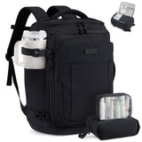 LOVEVOOK Travel Backpack for Women & Men, 25L Airline Approved Personal Item Carry On Backpack, Lightweight with 2 Packing Cubes, Waterproof Daypack for Work, Gym & Weekend Travel, Black