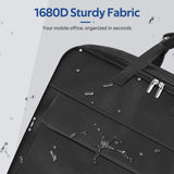MISSLO Carry On Garment Bags for Travel with Shoe Compartment 42'' Suit Travel Bags for Men Heavy duty Fabric Luggage Hanging Bag for Clothes Suit Carrier with Shoulder Strap for Business Trips, Black