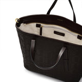 RADLEY London Bridgewater 2.0 Check Women's Medium Leather Ziptop Satchel Bag, Dark Oak