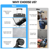 MGB Carry on Luggage 22x14x9 Airline Approved, Durable PC Hardside Suitcase with TSA Lock for Business Trip, 20 Inch Carry-on Luggage, USB Port & 360°Spinner Wheels