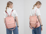 MKP Women Fashion Backpack Purse Multi Pockets Signature Anti-Theft Rucksack Travel Ladies Shoulder Bag Handbag 2Pcs