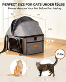 BurgeonNest Top-Expandable Large Cat Carrier, Soft Sided Cat Bag Carrier for Medium Large Pet 15 lbs, Upgrade Small Dog Car Seat, Puppy Travel Bag with Semi-Open Mode Canopy