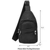 Banelu Small Sling Backpack Crossbody Sling Bag for Women, Chest Bag Daypack Fanny Pack Cross Body Bag for Outdoors Hiking Traveling - Black