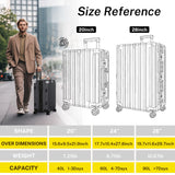 Krute Zipperless Luggage 24 Inch Aluminum Frame Suitcase with Spinner Wheels PC+ABS Hardide Checked Luggage TSA Approved