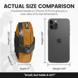 ALMSTHRE Signature Bike Saddle Bag – Midnight Black | 0.5L Bike Seat Bag (3" x 5.25" x 2") | Water-Resistant Ripstop, Waterproof Zipper, Internal Pocket | Durable Under Seat Storage