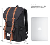 KAUKKO Travel Laptop Backpack Outdoor Rucksack Causal backpack Fits 15.6"(Nylon Black)