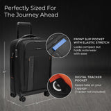 Briggs & Riley Domestic 22" Carry On Expandable Spinner - Luggage for Travel, Suitcases with Wheels, Softside Rolling Bag for Men & Women - ZDX Collection, Black