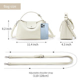 KALIDI Soft Vegan Leather Hobo Bag, Crossbody Purses Satchel for Women with Top Handle,White