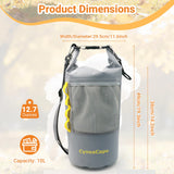 CynosCape Dog Food Travel Bag,Dog Overnight Bag,10L,Odor-Resistant PVC with Mesh Pocket & D-Ring, Easy-Wipe Clean, Camping & Road Trip Ready for Dogs and Cats (Bowl Not Included)