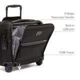 TUMI - Alpha Compact 4 Wheeled Brief - Rolling Carry On Briefcase. Laptop Bag for Commuting and Travel - Black