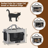PEGIC Extra Large Cat Carrier for 2 Cats, Portable Soft Sided Large Pet Carrier for Traveling, Indoor and Outdoor Uses, 24"×16"×16"