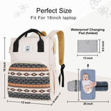 COTTONBEBE Western Diaper Bag with Changing Pad, Large Baby Bags Backpack with Stroller Straps & Insulated Pockets, Multifunction Waterproof Travel Diapers Back pack for Women & Man, Boho