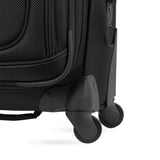 SwissGear Sion Softside Expandable Luggage – Medium Checked Suitcase with 360 Degree Wheels & Retractable Handle – 25 Inch, Perfect for 1-7 Night Trips – Black