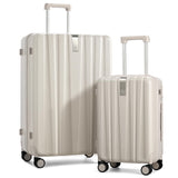 Hanke Hardshell Luggage Sets 2 Piece Extra Large Suitcases with Lock,28 Inch Luggage with Spinner Wheels, Travel Suitcase for Women Men 20 29Inch,Ivory White