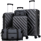Eeeza Luggage Sets 5 Piece, Suitcases with Wheels, ABS Hard Case Luggage with TSA Lock Spinner Wheels, Carry On Luggage Set(5 Piece Sets (20