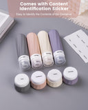 Mrsdry Travel Bottles for Toiletries 8 Pack, Travel Size Toiletries, Tsa Approved Travel Size Containers 3oz, with Travel Essentials Clear Bag, Leak Proof Silicone Squeezable Creams Jars