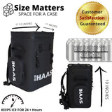Brew Haas Backpack Cooler Matte Black, Premium Leak Proof Zipper, Insulated, Smart aerogel Pockets, This Waterproof Back Pack Cooler Soft Sided, Hold 36 Can Like The yeti and rtic Coolers