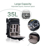 COALAX Lancer 300 Modular Waterproof Outdoor Camera Backpack with Portable 300Wh Power, Exoskeleton Design, Magic Arm for Lighting & Recording, Professional DSLR/SLR Camera Bag for Photography, Black