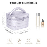 Prite Makeup Bag for Women Cute Cosmetic Bag Girls Portable Waterproof Toiletry Bag Travel Make Up Organizer Bag with Handle (Violet)