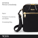 TUMI - Voyageur Persia Crossbody - Nylon Crossbody Travel Shoulder Bag for Women & Men - Stain- & Water-Resistant Fabric - Black & Gold