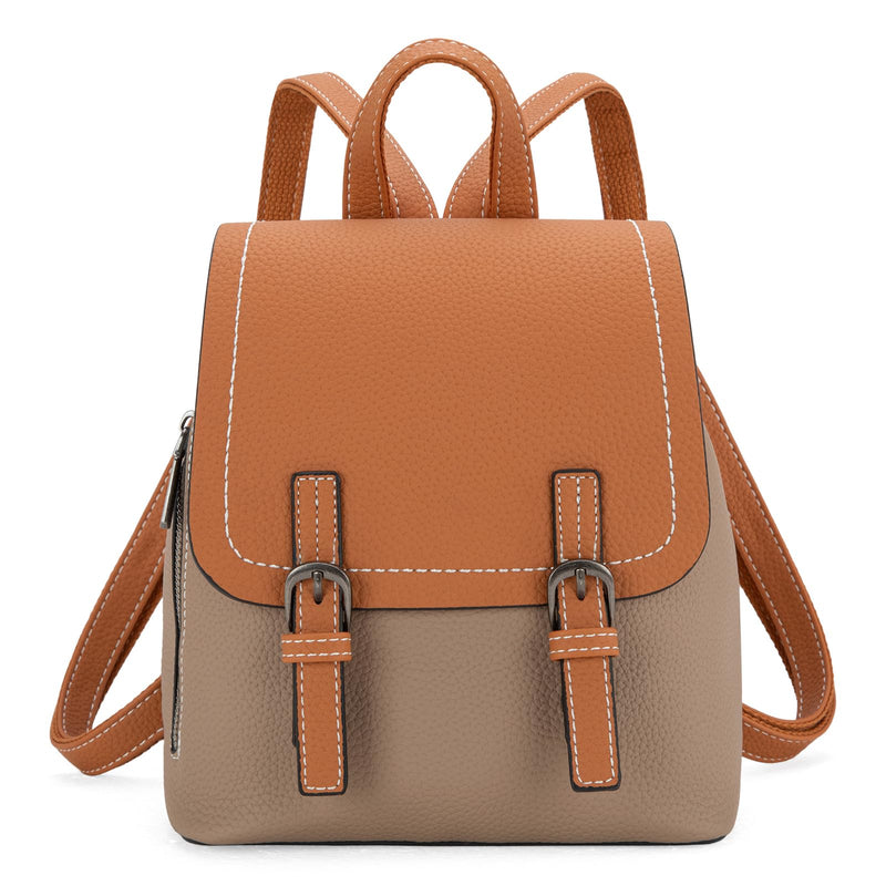 Montana West Small Backpack Purse for Women Vegan Leather Mini Colorblock Womens Backpack Cute Convertible Shoulder Bag