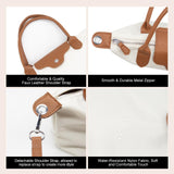 Long Keeper Mini Crossbody Bag for Women Casual Lightweight Small Nylon Tote Bag Ladies Shoulder Purses & Handbags With Strap (Beige)