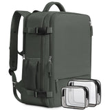 Beraliy Travel Backpack for Men Women, Carry On Backpack, 16 Inch Laptop Backpack, Waterproof Hiking Backpack, Casual Outdoor Daypack College Bag, Olive-green
