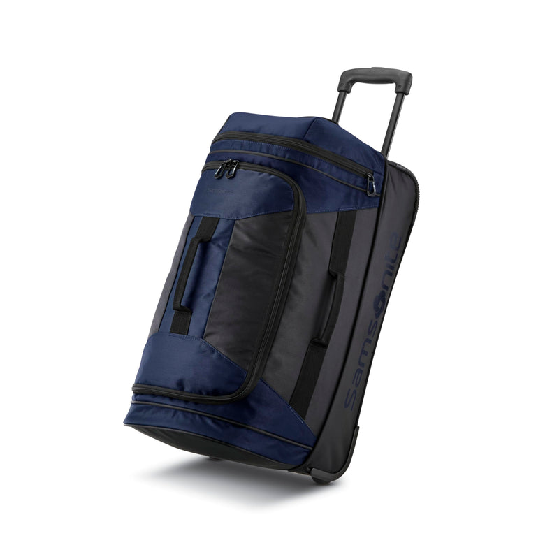 Samsonite Andante 2 Wheeled Duffel Bag – 22-Inch Durable Rolling Luggage with Inline Skate Wheels, Push-Button Handle & Spacious Compartments – Travel-Friendly and Lightweight - Navy/Black
