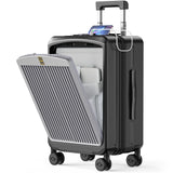 MGB Carry on Luggage 22x14x9 Airline Approved, Durable PC Hardside Suitcase with TSA Lock for Business Trip, 20 Inch Carry-on Luggage, USB Port & 360°Spinner Wheels