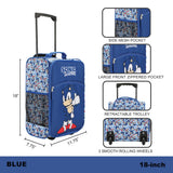 Bioworld Sonic The Hedgehog Thumbs Up Blue 18" Soft-Sided Luggage