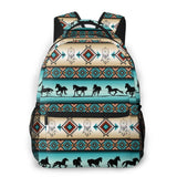 Navajo Horse Backpacks for Girls Boys Kids Aztec Backpack Tribal Print Bookbag Back to School Gifts Bag 2nd 3rd 4th 5th 6th Grade