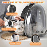 Cat Carrier Backpack, Cat Carrier Backpack for Small Medium Cat Puppy Dog, Transparent Space Capsule Pat Carrier Backpack, Airline-Approved Pet Carrier, Designed for Travel Hiking Walking Camping