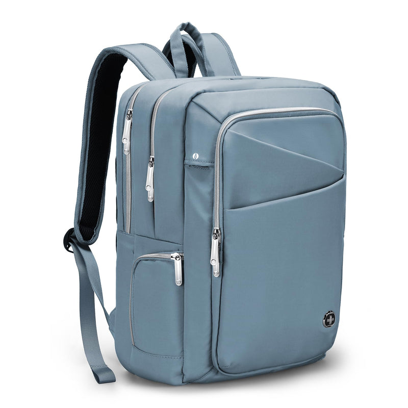 Swissdigital Design Women's Backpack for Work/Travel/Leisure with USB Charging Port, Water Bottle Holder, Separate Sunglass Pocket - Fits 15.6 inch Laptop,Blue | SD1006F-13