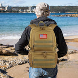 Tactical Double Deck Cooler Backpack for Men,Large Lunch Backpack with 2 Compartment,Soft Coolers Bag Water-Resistant Leak Proof Coolers Bag Beach Picnic