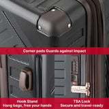 LEGEND WALKER DECK Hardside Expandable Luggage, 19 inch, Carry-on, Black, 5514-49-BK