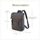 TSD Brand Discovery Canvas Backpack Travel Daypack Lightweight Carry On Laptop Backpack Hiking Backpack (Grey)