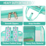 VASCHY Clear backpack for Women, Heavy Duty Transparent See Through Stadium Approved Square Backpack for Teen Girls Bookbag Schoolbag Flamingo