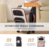 LOVEVOOK 20 Inch Carry On Luggage 22x14x9 Airline Approved, Lightweight Softside Carry-on Suitcase with Spinner Wheels & TSA Lock, Water-Resistant Travel Luggage for Men Women