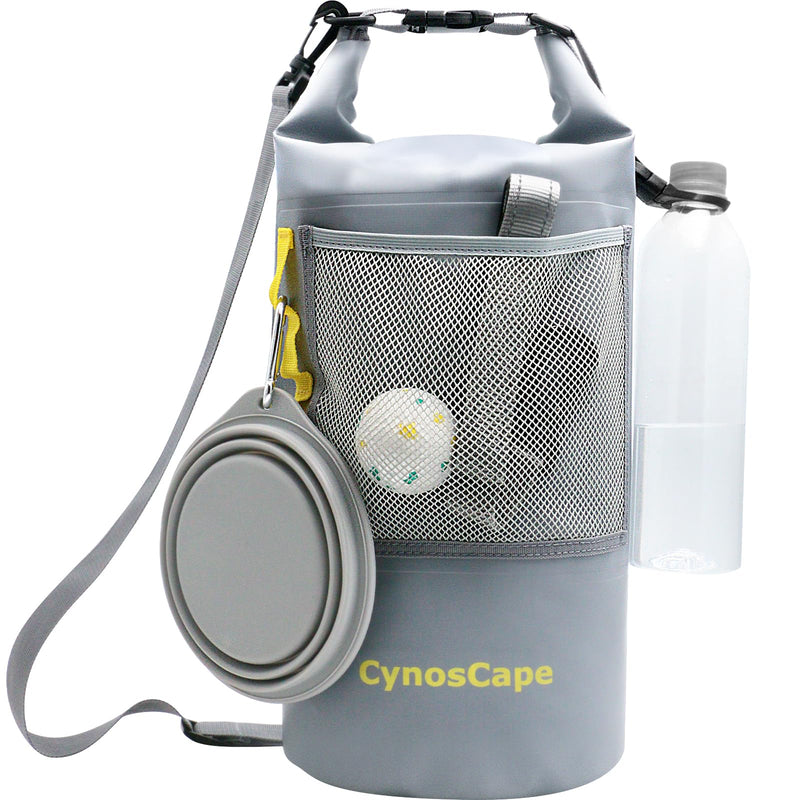 CynosCape Dog Food Travel Bag,Dog Overnight Bag,10L,Odor-Resistant PVC with Mesh Pocket & D-Ring, Easy-Wipe Clean, Camping & Road Trip Ready for Dogs and Cats (Bowl Not Included)