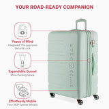 SwissGear 7366 Signature Hardside Expandable Luggage with Spinner Wheels, TSA Lock, Clearly Aqua, Checked-Large 27-Inch