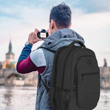 MATEIN Travel Backpack for Men, Expandable Laptop Backpack, Anti Theft Business Computer Bag Fit 15.6 Inch Laptop, Water Resistant College School Bookbag for Men Women, Black