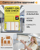 Joyway Carry on Luggage Airline Approved with Front Pocket, Hardside 20 Inch Travel Luggages with Cup Holder, Carry-on Suitcase with Spinner Wheels for Men and Women (White, 20 Inch)