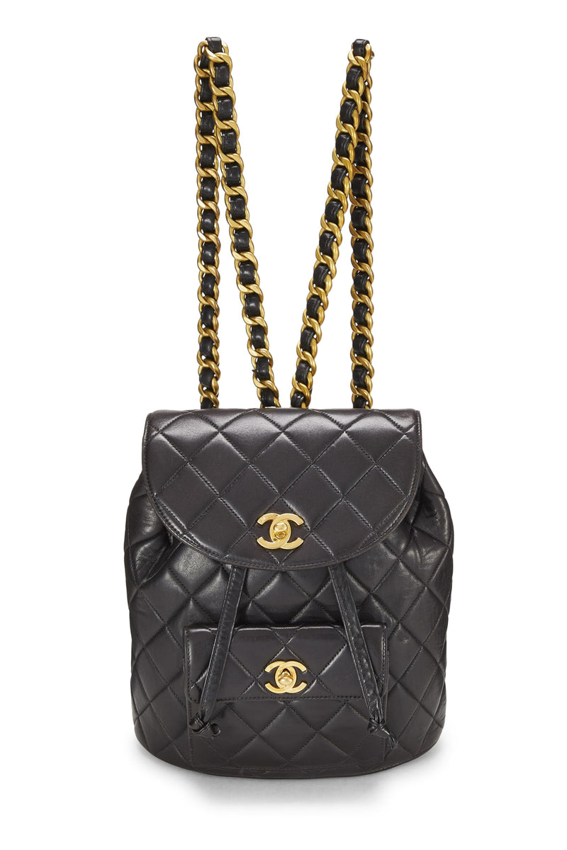 Chanel, Pre-Loved Quilted Lambskin Classic Backpack Medium, Black